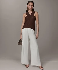 Donna Karan New York Women's Sleeveless V-Neck Sweater