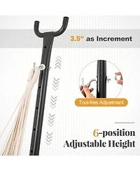 Gouun Hammock Chair with Stand, 6-Position Adjustable Height and Side Pocket