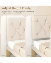 Gouun Tufted Upholstered Twin Headboard with Adjustable Height