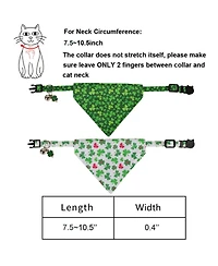Aronkl Cat Collars Breakaway With Removable Bandana Adjustable Bunny Pattern Kitten