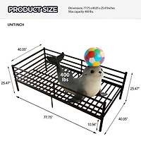 Streamdale Furniture Heavy-Duty Metal Twin Daybed Sofa Bed Platform