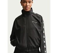 Nike Women's Loose Fit Zipper Front Mock Neck Polyester Jacket