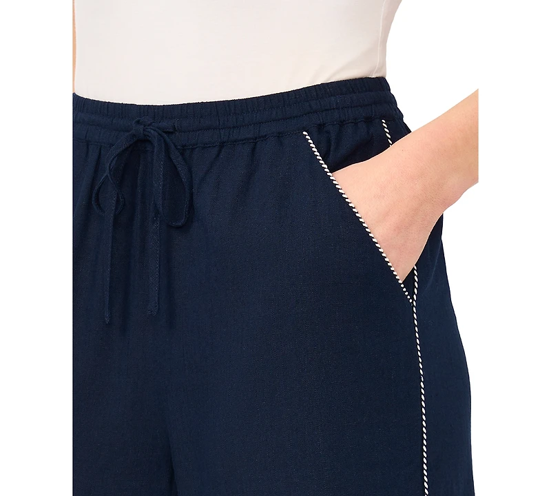 CeCe Women's Pull-On Tie Waist Pants