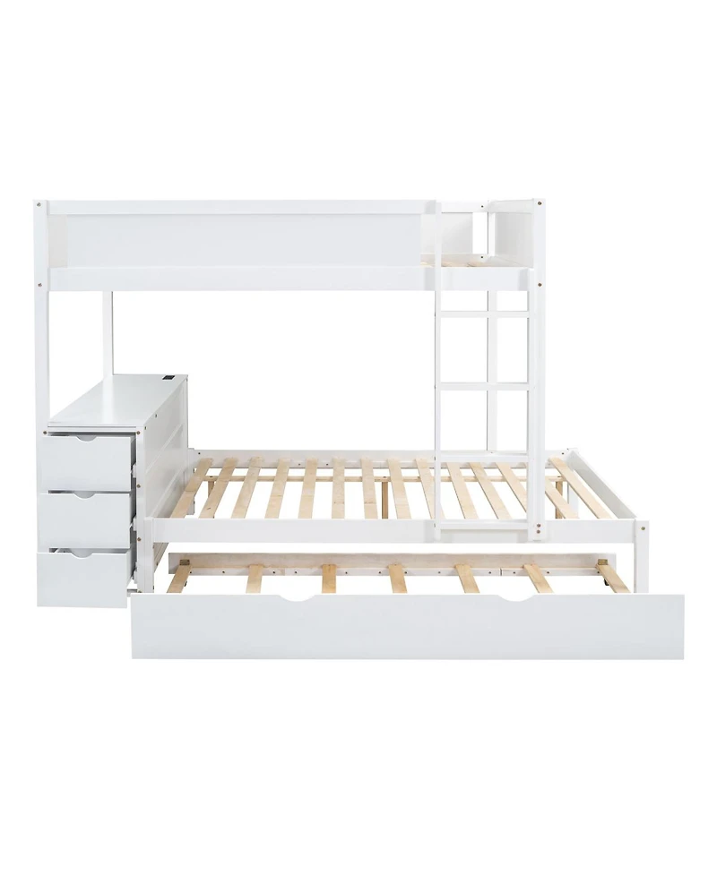 Streamdale Furniture Full-Over-Full Bunk Bed with Twin size Trundle