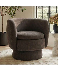Maison Boucle 31 Wide Swivel Barrel Accent Chair, 360degree(s) Upholstered Armchair, 1 Pc