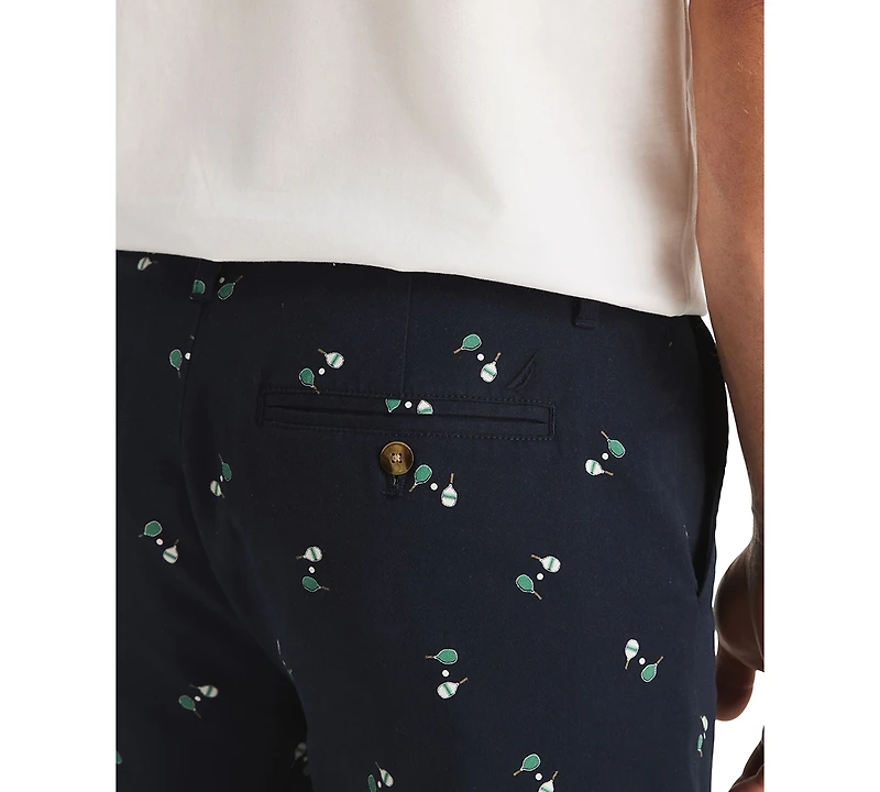 Nautica Men's Stretch-Cotton Twill Flat-Front Deck Shorts