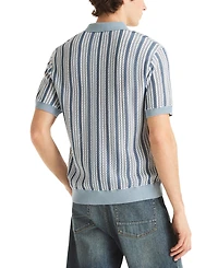 Nautica Men's Short-Sleeve Striped Polo Sweater
