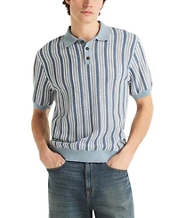 Nautica Men's Short-Sleeve Striped Polo Sweater