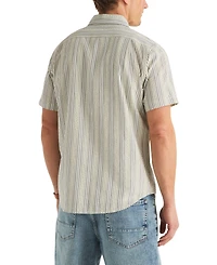Nautica Men's Seersucker Stripe Classic-Fit Short-Sleeve Shirt