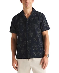 Nautica Men's Short-Sleeve Embroidery Camp Collar Shirt