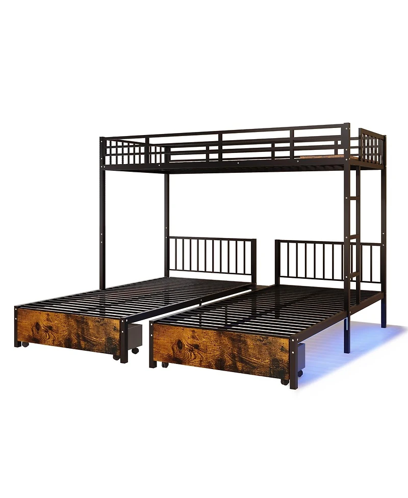 Streamdale Furniture Metal Triple Bunk Bed