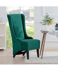 Streamdale Furniture Velvet High-Back Accent Chair