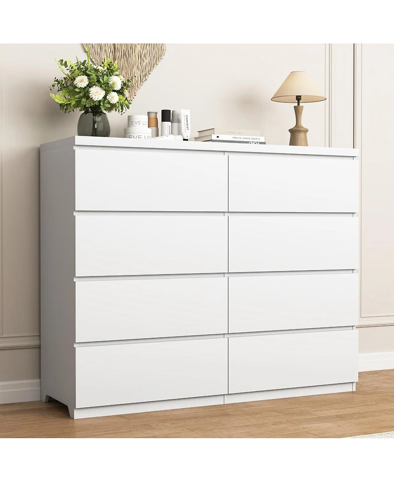 Streamdale Furniture 8-Drawer Wood Dresser/Chest for Bedroom and Living Room