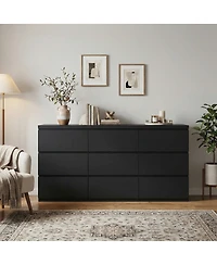 Streamdale Furniture Modern 9-Drawer Matte Dresser