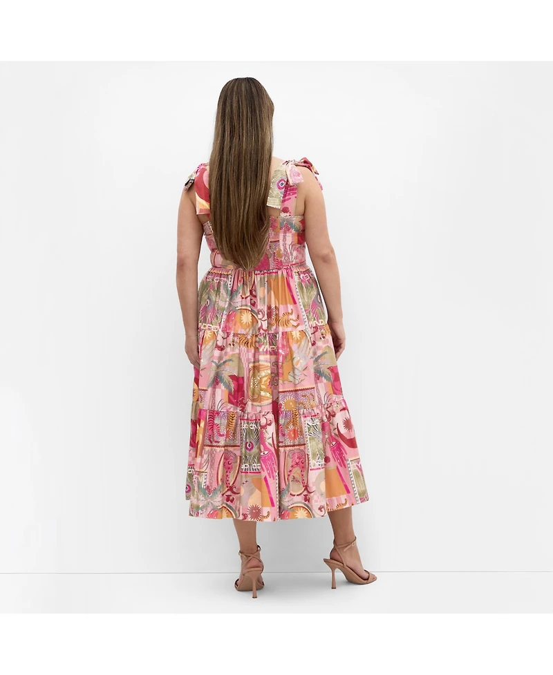 City Chic Women's Elessia Print Midi Dress