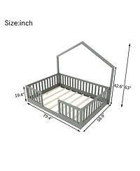 Streamdale Furniture Montessori Floor Bed with Light