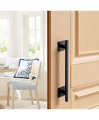 Sugift Barn Door Handle, 2Pcs 12.6" Rustic Steel Gate Handles for Outdoor Use