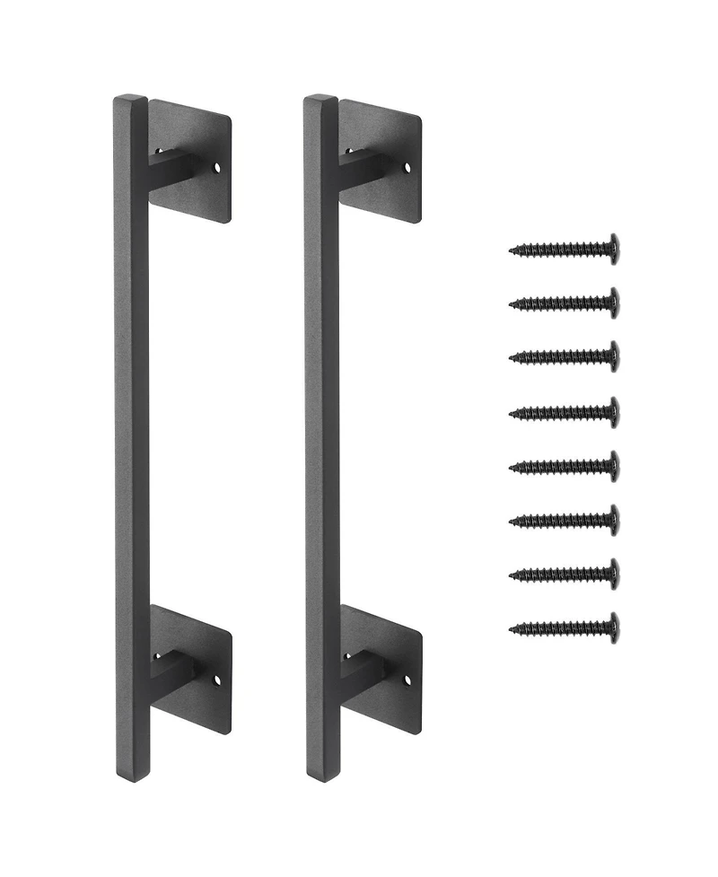 Sugift Barn Door Handle, 2Pcs 12.6" Rustic Steel Gate Handles for Outdoor Use