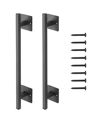 Sugift Barn Door Handle, 2Pcs 12.6" Rustic Steel Gate Handles for Outdoor Use