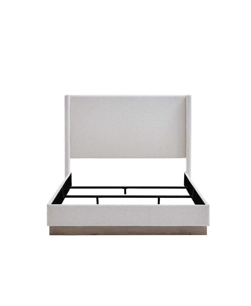 Streamdale Furniture King Cream Boucle Wingback Bed