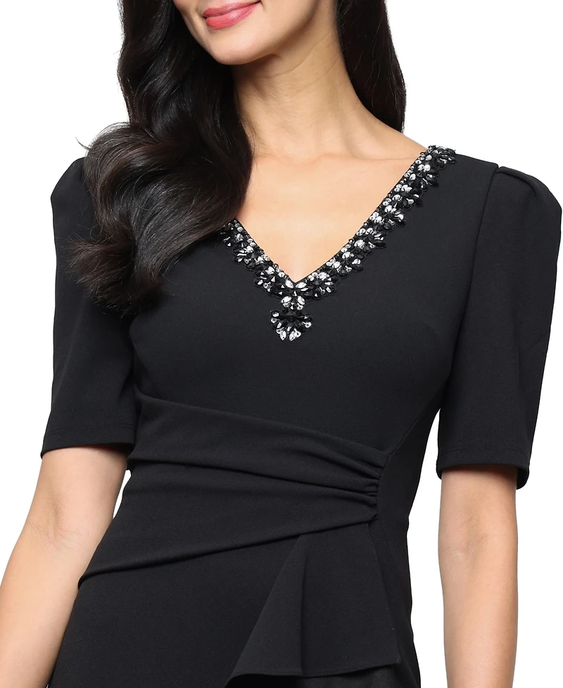 Alex Evenings Women's Embellished V-Neck Ball Gown