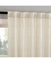 No. 918 Dover Tonal Geometric Semi-Sheer Back Tab Curtain Panel