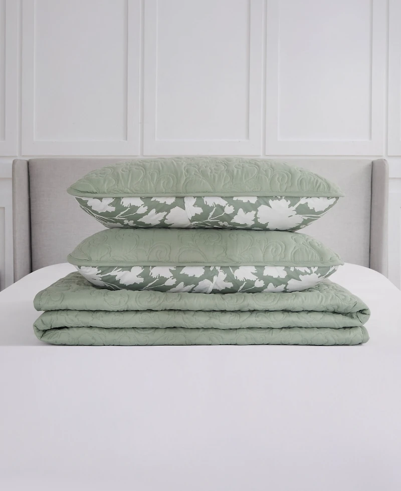 Nine West Laural Floral 3-Pc. Quilt Set