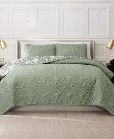 Nine West Laural Floral Quilt Set