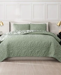 Nine West Laural Floral Quilt Set