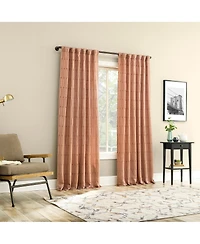 No. 918 Dover Tonal Geometric Semi-Sheer Back Tab Curtain Panel