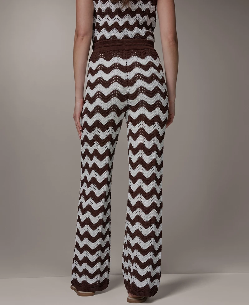 Donna Karan Weekend Women's Scallop Stripe Pointelle Pants