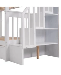 Streamdale Furniture Twin Bunk Bed w/ 3 Drawers