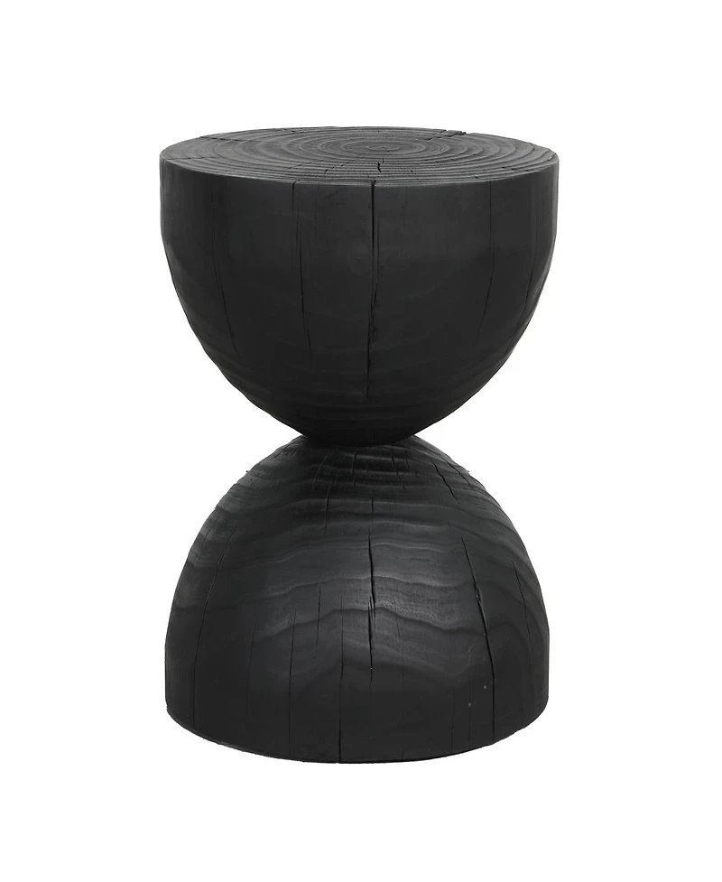 Streamdale Furniture Solid Mango Wood Side End Table, Round Accent Table
