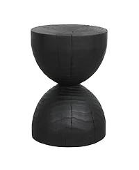 Streamdale Furniture Solid Mango Wood Side End Table, Round Accent Table