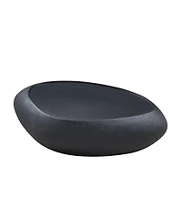 Streamdale Furniture Fiberglass Oval Coffee Table for Living Room, Faux Matte Rocks