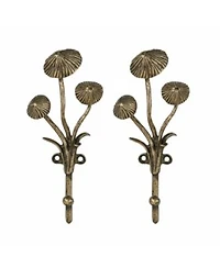 Yigii 2pcs Metal 3D Mushroom Coat Hooks for Entryway Bathroom Bedroom Farmhouse Decoration