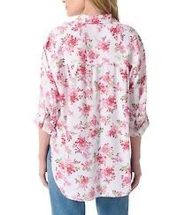 Gloria Vanderbilt Women's Floral Button-Front Shirt - Enchanted Garden