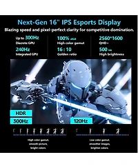 Thunderobot Radiant 16 16" Traditional Laptop Intel Core i7 64GB Ram Nvidia GeForce Rtx 5060 2TB Ssd Storage Windows 11 Pro 300Hz