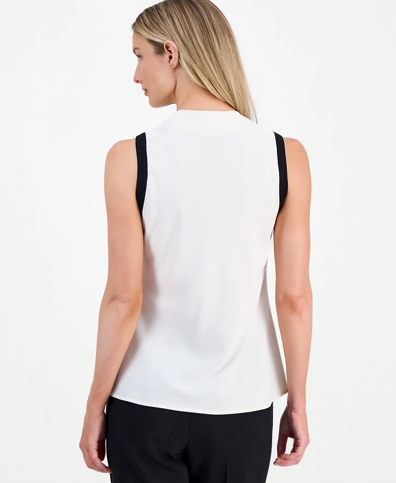 Anne Klein Petite Cowl Neck Sleeveless Blouse