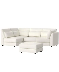 Sugift 5 - Piece Upholstered Sectional, Sofa Set