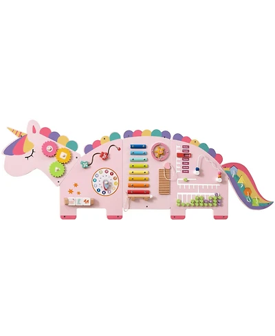 Slickblue 11 in 1 Toddler Busy Board Dinosaur Wall Activity Learning Toy