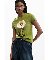 Desigual Women's Fitted daisy T-shirt