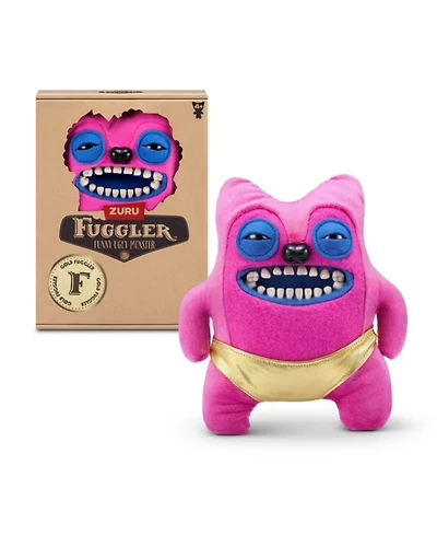 Fuggler Zuru Gold Fuggs Greedy Grinner Pink Funny Ugly Monster Plush Toy