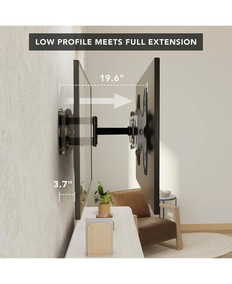 Mount-It Mi-310L Full Motion Tv Wall Mount with Extension for 48" to 90" TVs