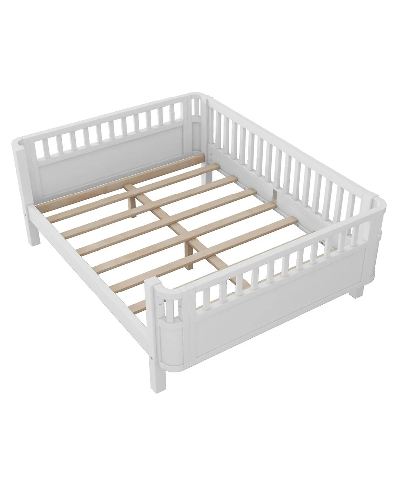 Streamdale Furniture Wood Platform Bed with Rails