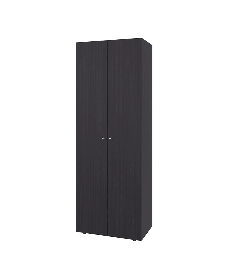 Flynama Armoire 66.9 Inch High 2 Doors 2 Shelves Wengue Bedroom Storage Cabinet with Hanging Rod