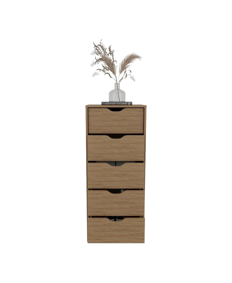 flynama 5 Drawer Contemporary Dresser Space Saving Cabinet for Entryway Home Furniture With Spacious Drawers Easy Assembly.