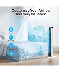 Antarctic Star 37-Inch Oscillating Tower Fan with Remote and Washable Impeller