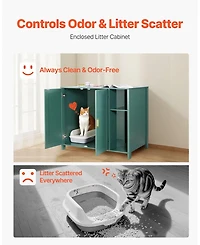 Inolait Self-Cleaning Litter Box Cabinet Cat Enclosure with Power Outlet