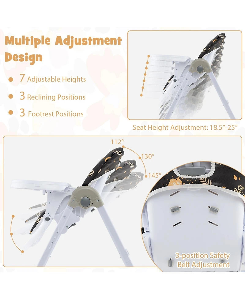 Sugift 3 in 1 Convertible Baby High Chair for Toddlers